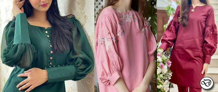 puff sleeve designs for kurtis