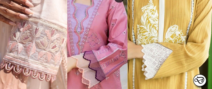 straight long sleeve designs for kurtis