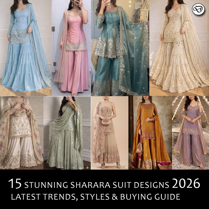 Explore the latest Sharara Suit Designs 2026 with trendy styles, buying guide, price range, and where to shop online in USA, Canada, Australia & India. Discover affordable and designer options today.