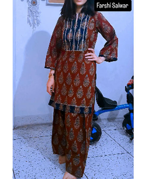 Short Shirt + Farshi Salwar