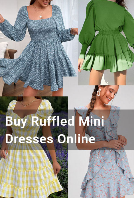 Buy Ruffled Mini Dresses